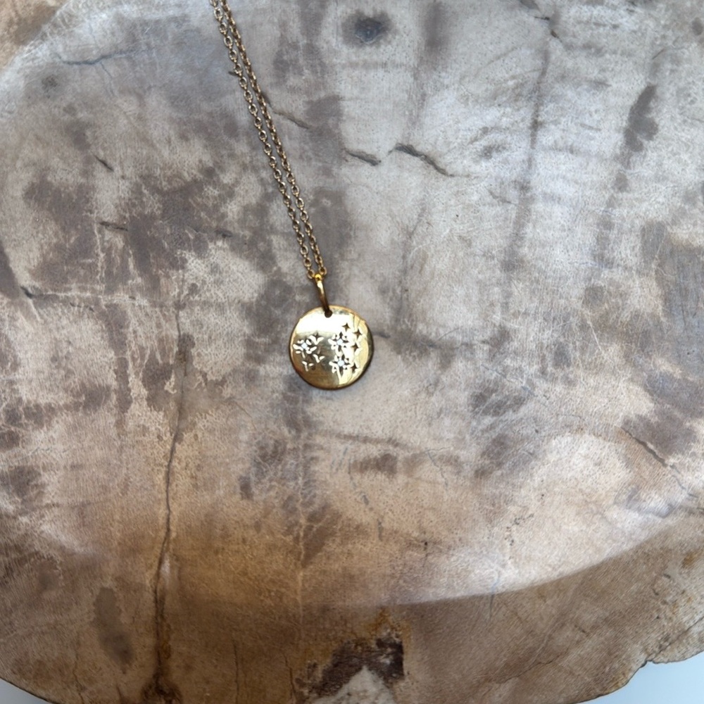 Mejuri Gold Leo Zodiac Sign Pendant Necklace